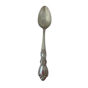 1847 Rogers Bros Heritage Silver-Plated Ornate Teaspoon With Floral Handle Desig